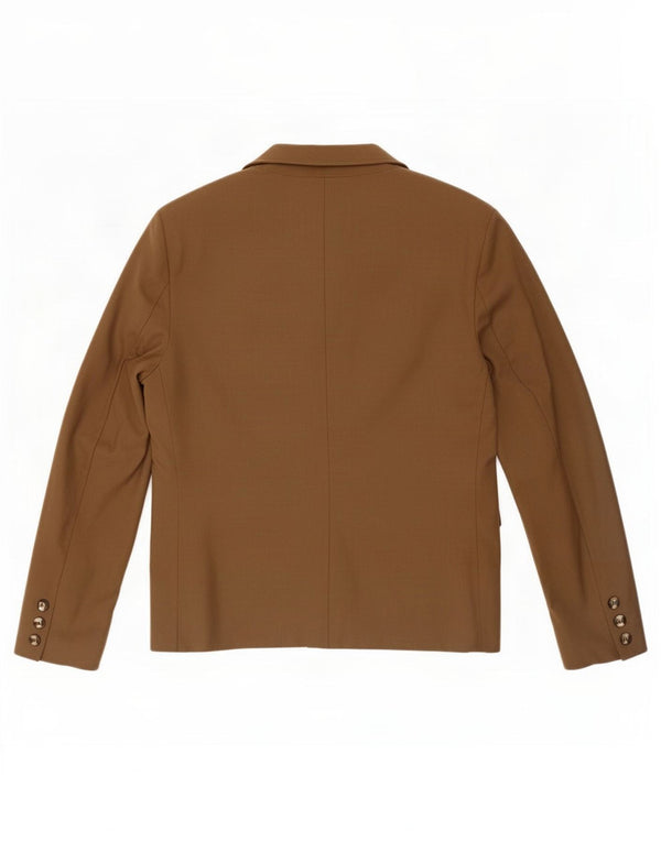 Benetton Dame 3 Button Blazer Jacket UK 16 Large Khaki