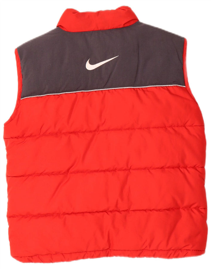Nike Boys Graphic Padded Gilet 10-11 Years Medium Red Colourblock Polyester
