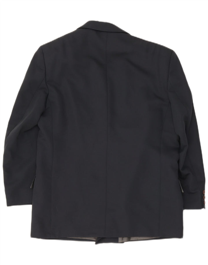 Renato Cavalli Herre Double Breasted Blazer Jacket UK 38 Medium Navy Blue