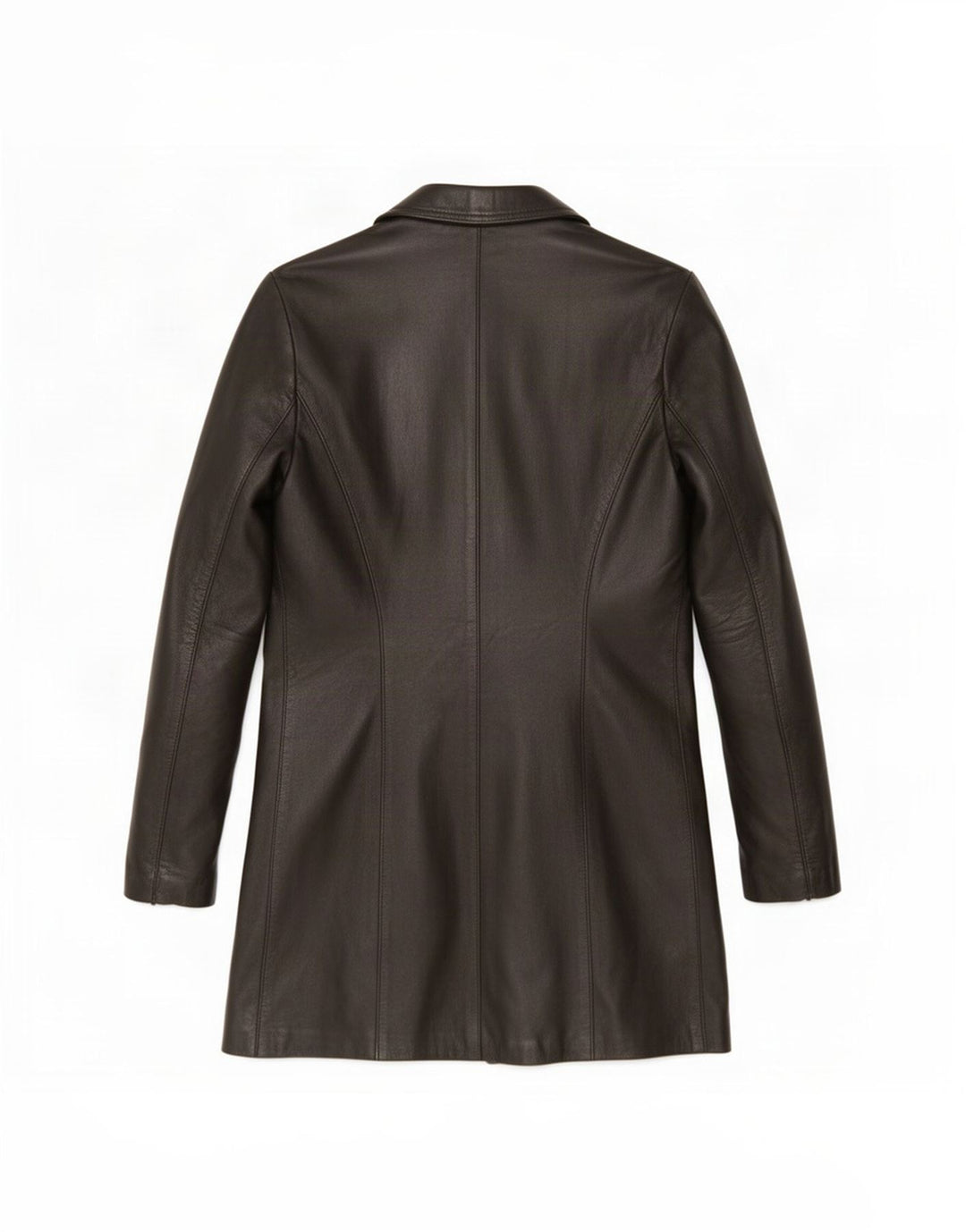Vintage læderfrakke til kvinder UK 10 Small Black