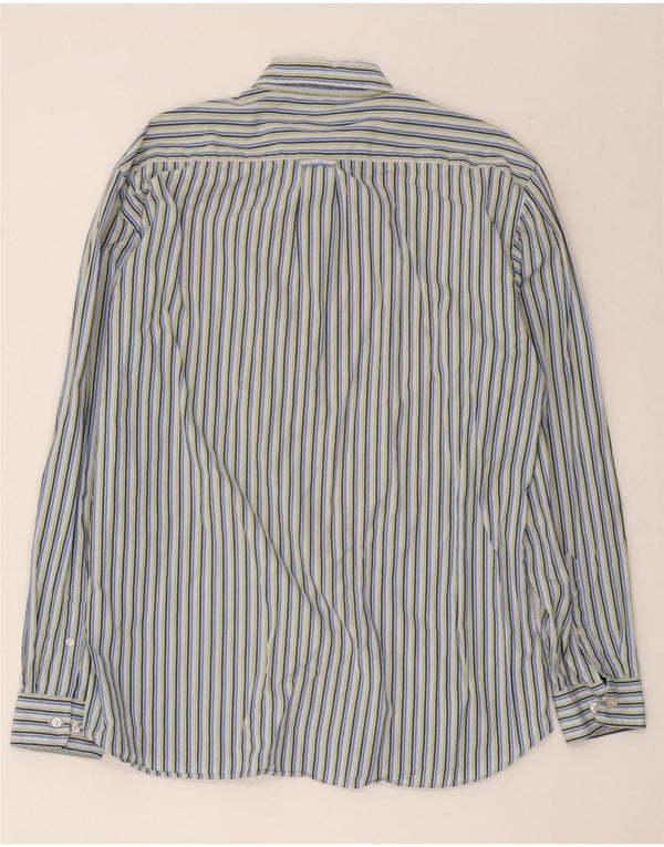 Gant Mens Regular Fit Shirt Large Blue Striped Cotton