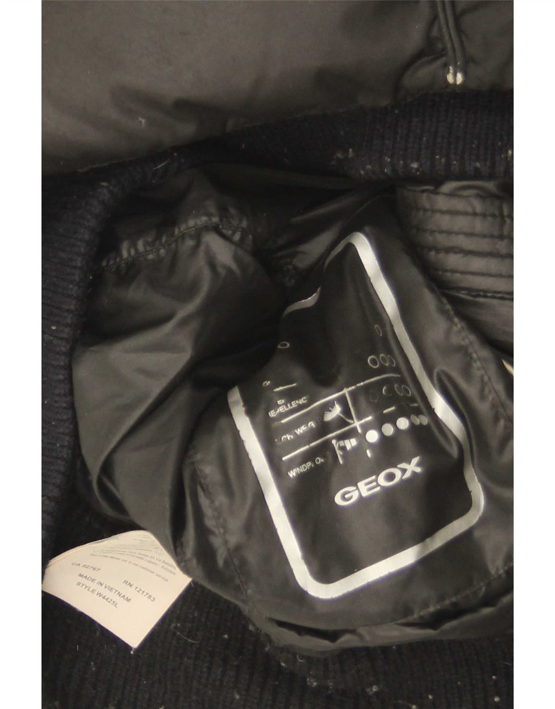 Geox polstret jakke til kvinder UK 8 Lille sort polyester