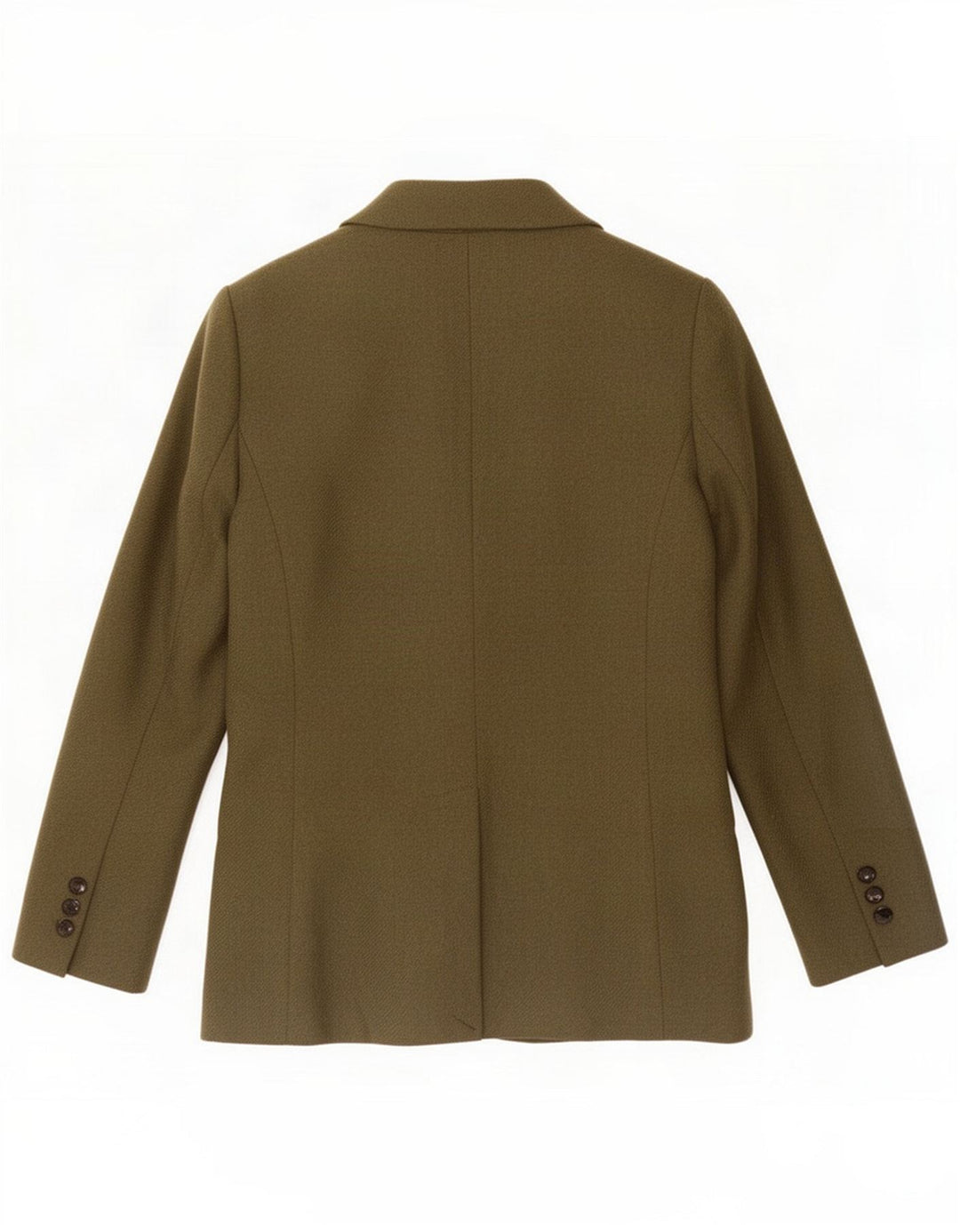 Stefanel Dame 2-knaps blazerjakke IT 40 Small Khaki Wool