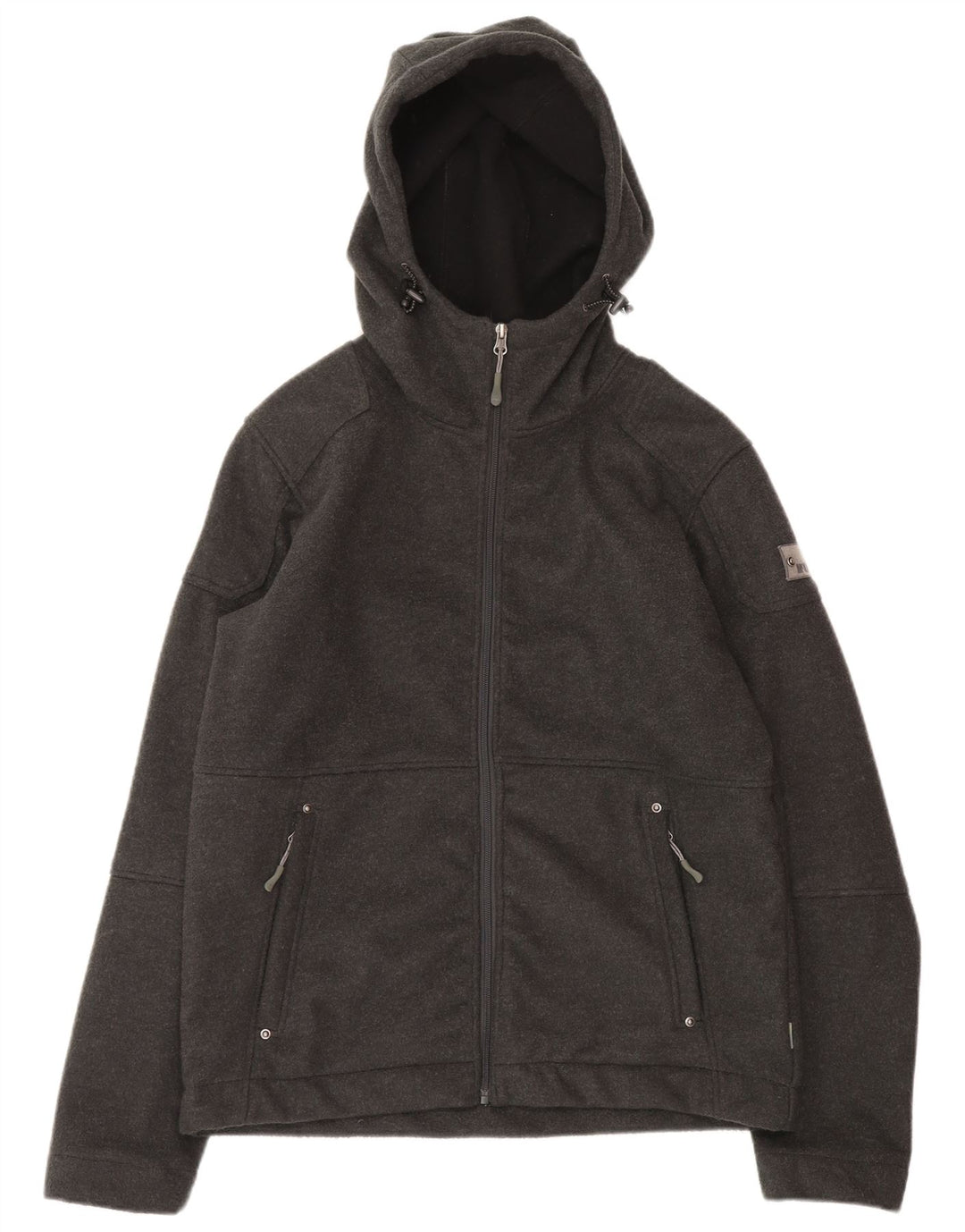 McKinley Herre Hooded Bomber Jacket UK 40 Medium Grey Polyester
