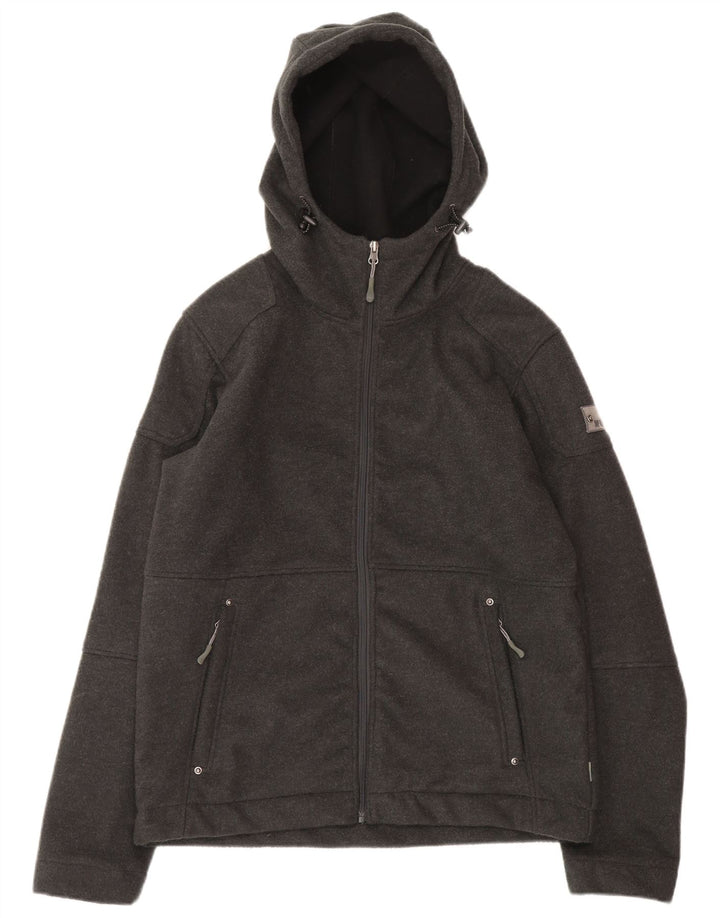 McKinley Herre Hooded Bomber Jacket UK 40 Medium Grey Polyester