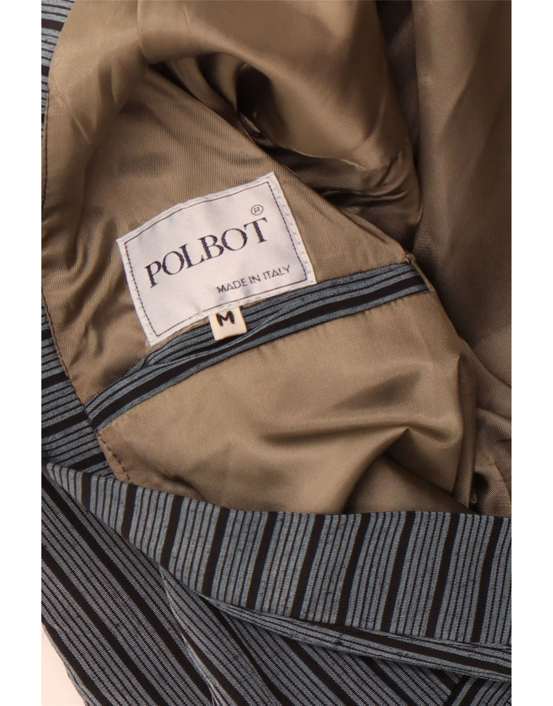 Polbot Herre 3-knaps blazerjakke UK 38 Medium Blue Pinstripe