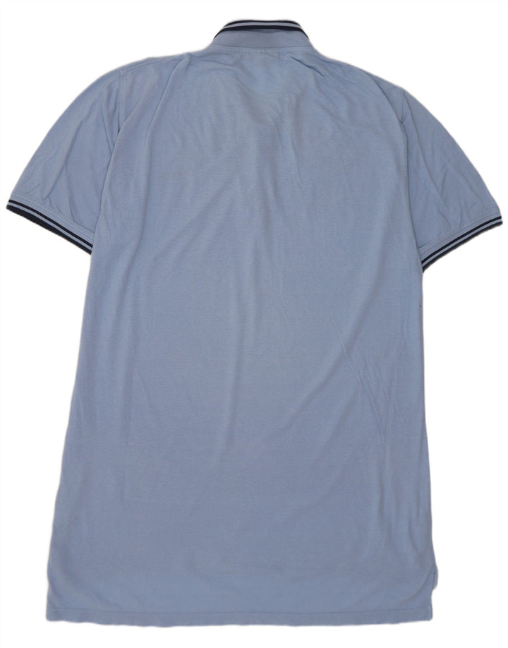 REEBOK Herre poloshirt Stor blå bomuld