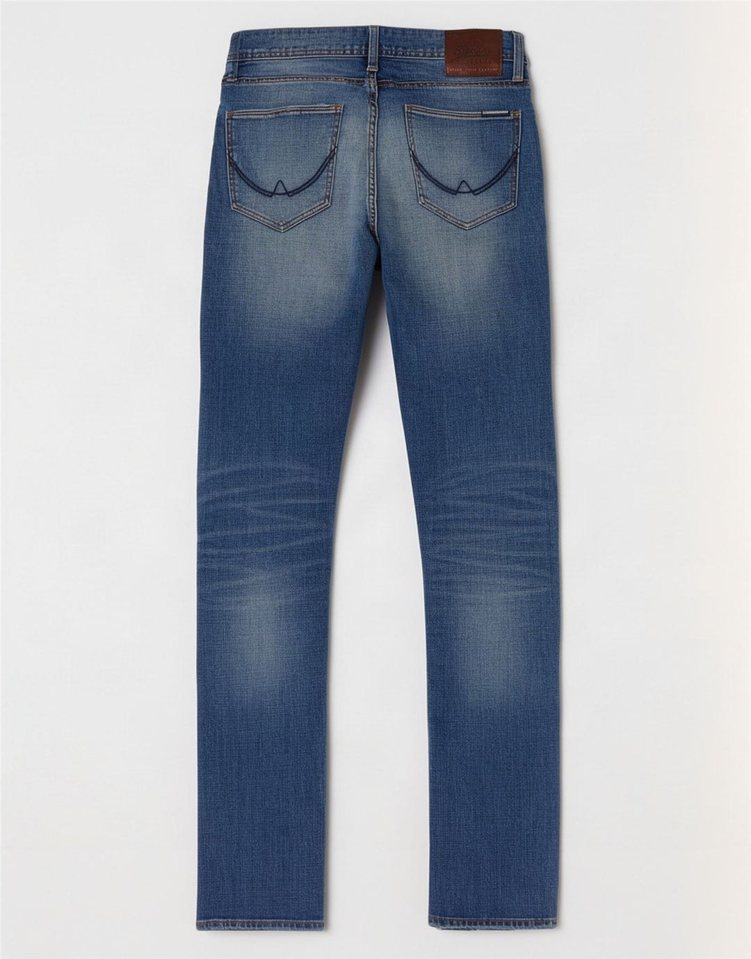 Superdry Herre Corporal Distressed Slim Jeans W31 L32 Blå Bomuld