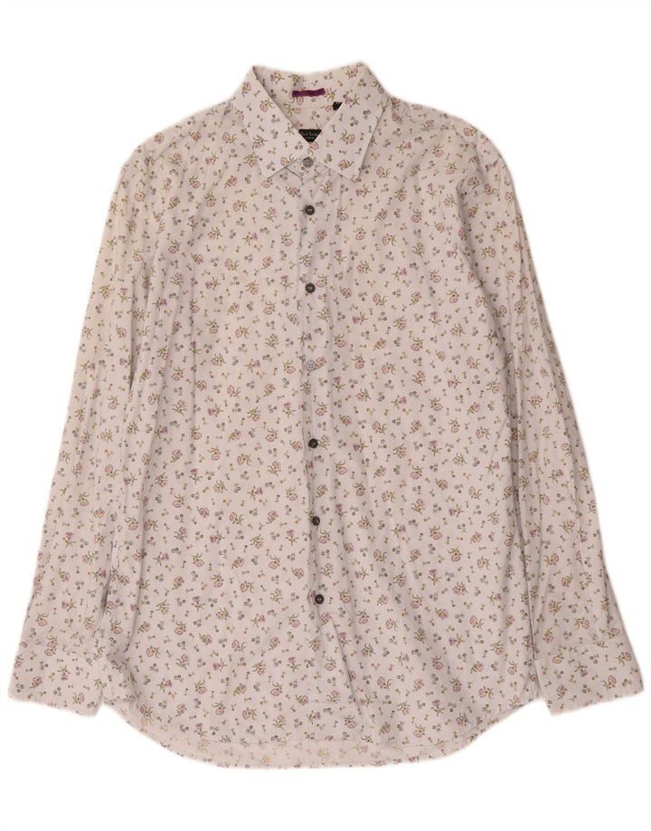 Paul Smith Herreskjorte str. 43 17 XL Hvid blomster