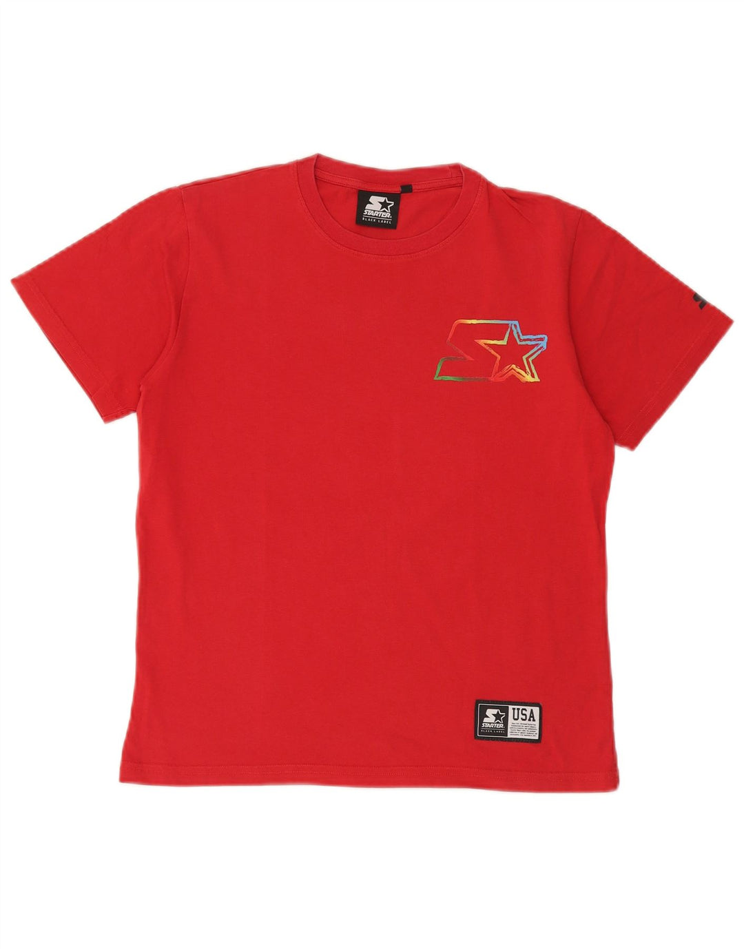 Starter Drenge Grafisk T-Shirt Top 13-14 År Rød Bomuld