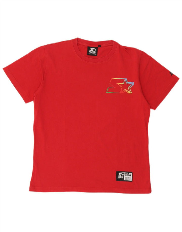 Starter Drenge Grafisk T-Shirt Top 13-14 År Rød Bomuld