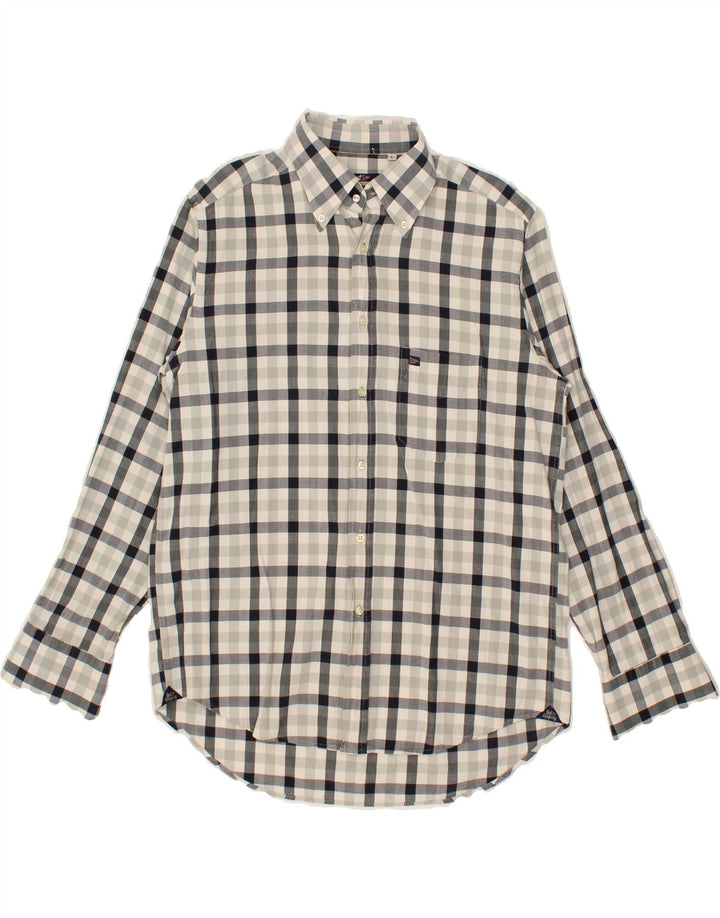 BEST COMPANY Mens Shirt Large Grey Check Cotton Vintage Best Company and Second-Hand Best Company from Messina Hembry 