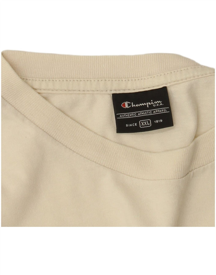 Champion Herre T-Shirt Top 2XL Hvid