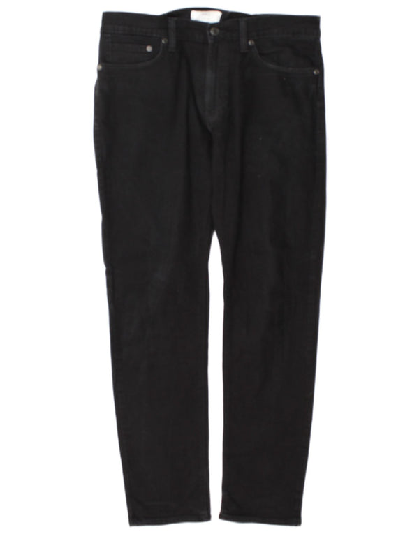 Marks & Spencer Herre Slim Jeans W34 L31 Sort Bomuld