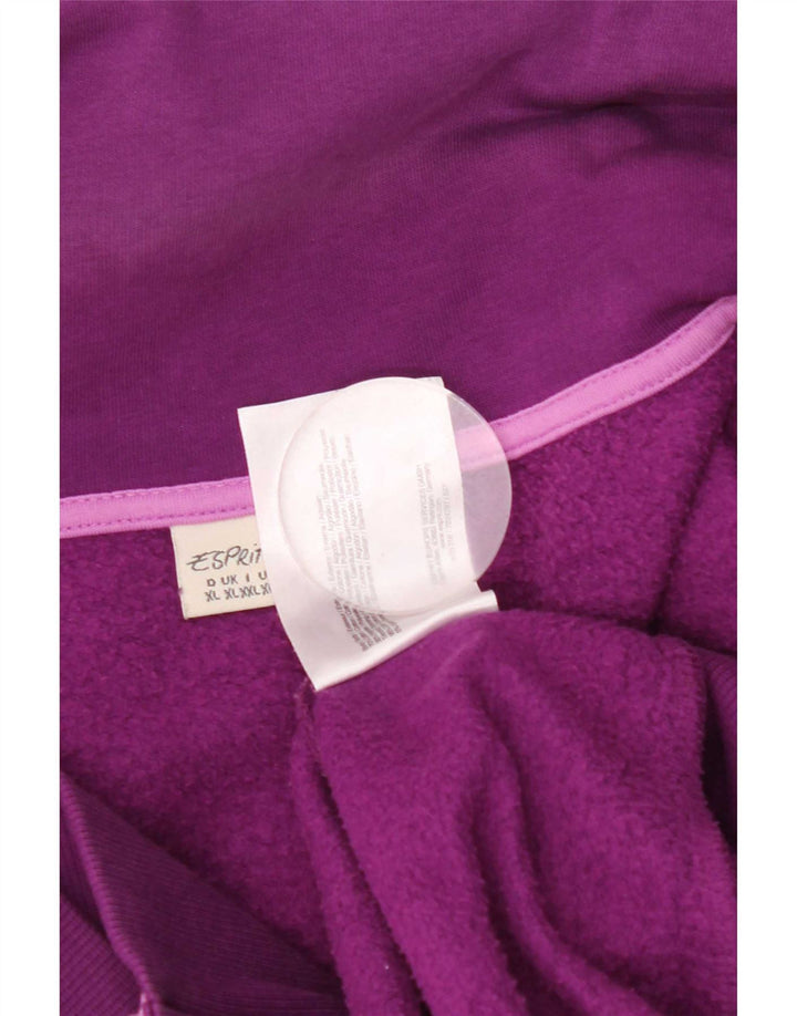 Esprit Womens træningsdragt topjakke UK 18 XL Lilla bomuld