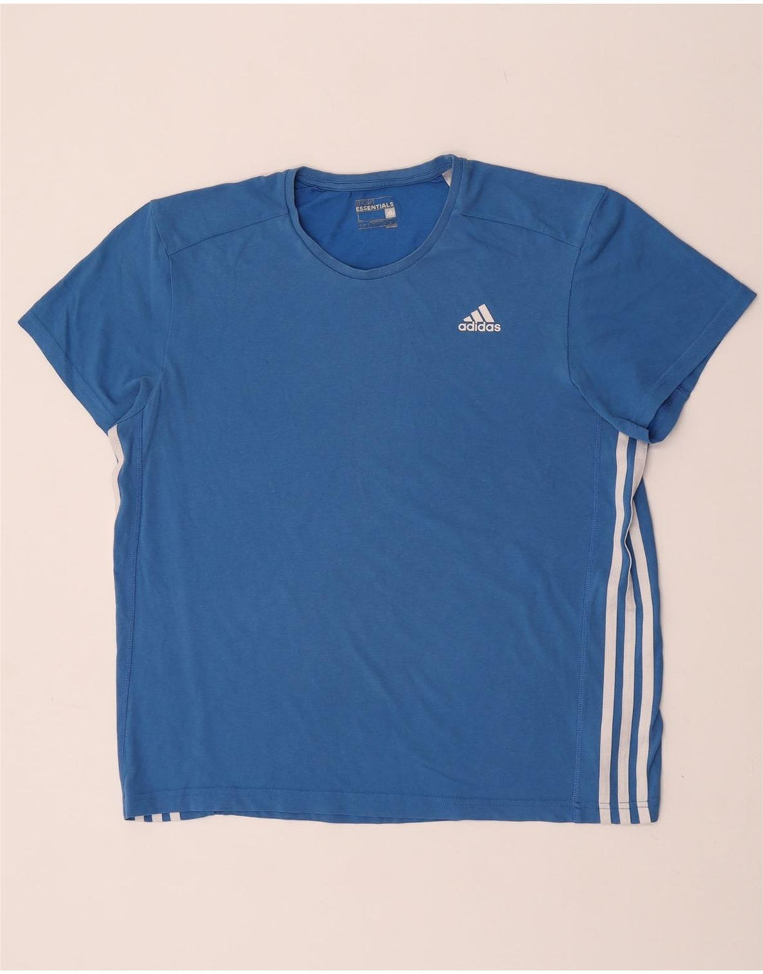 Adidas Herre Climalite T-Shirt Top Stor Blå Bomuld