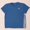 Adidas Herre Climalite T-Shirt Top Stor Blå Bomuld