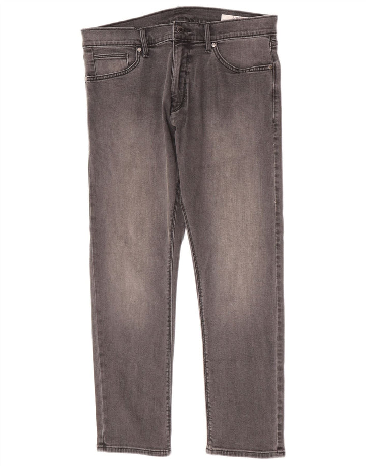 Marks & Spencer Herre Slim Jeans W34 L29 Grå Bomuld