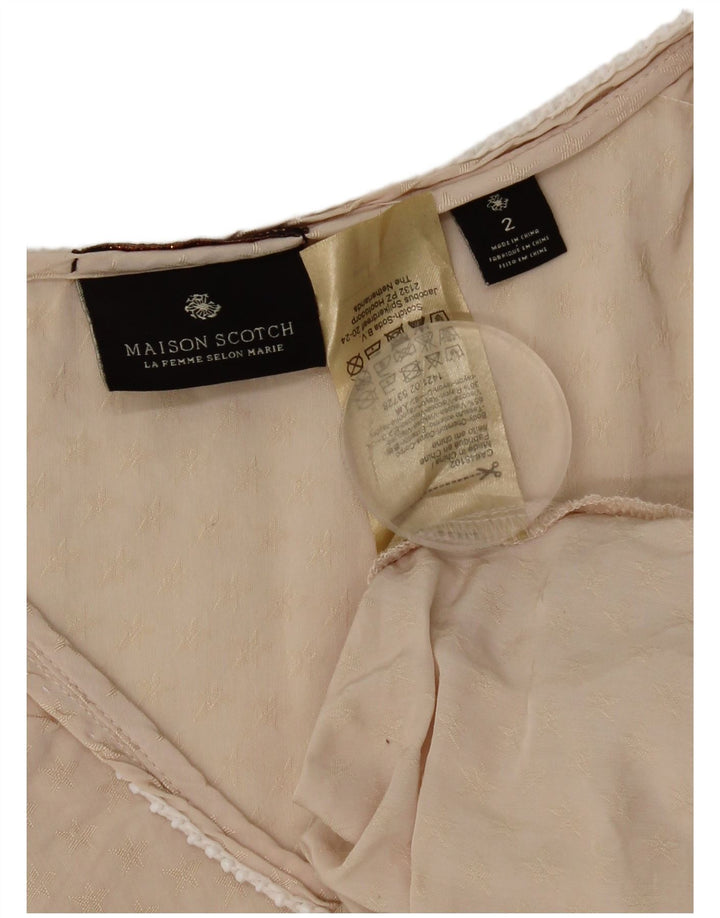 Maison Scotch Dame Oversized Vest Top US 2 XS Beige Viscose