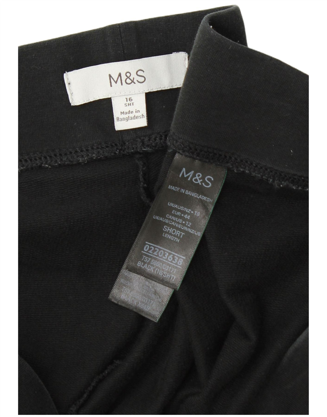Marks & Spencer Træningsdragtsbukser til kvinder UK 16 Stor sort bomuld