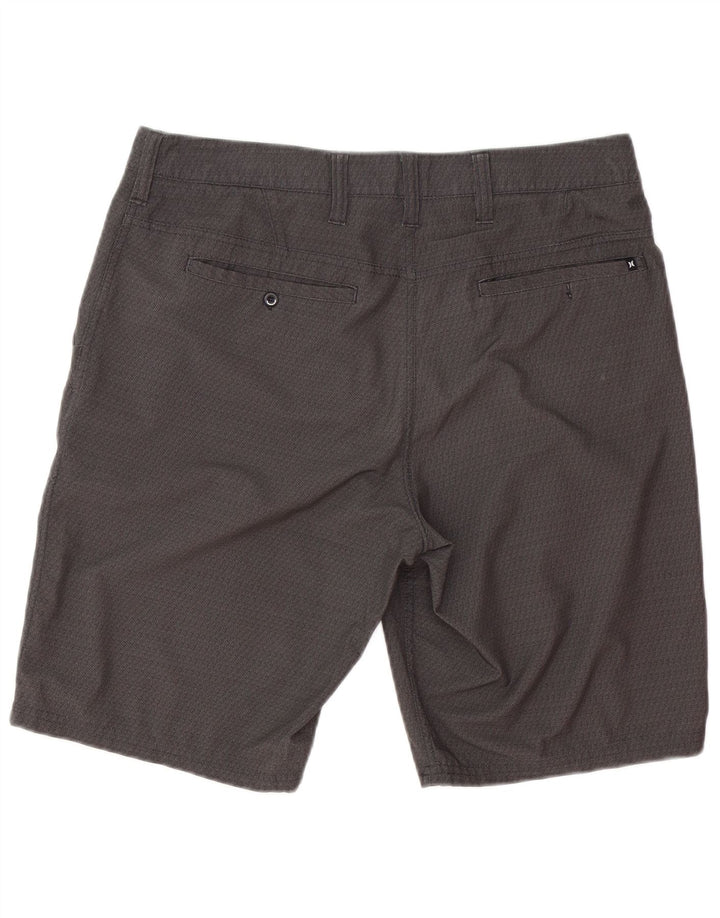 Hurley Herre Chino Shorts W33 Medium Grey Geometrisk Polyester