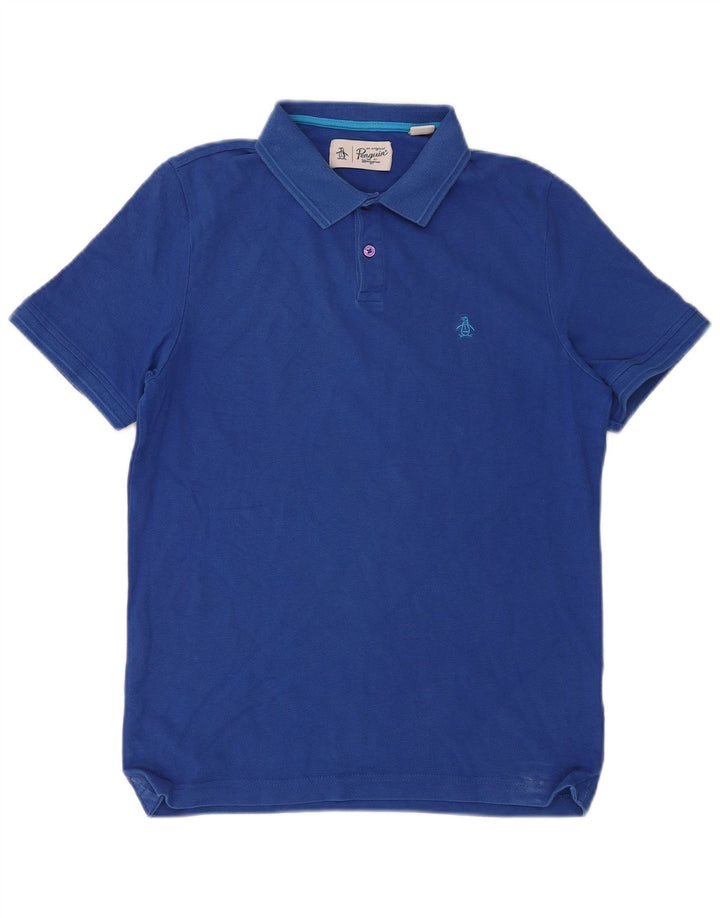 Penguin herre poloshirt Medium blå bomuld