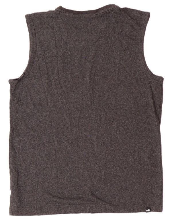 PUMA Herre grafisk vest Top Medium Grey Flecked Bomuld