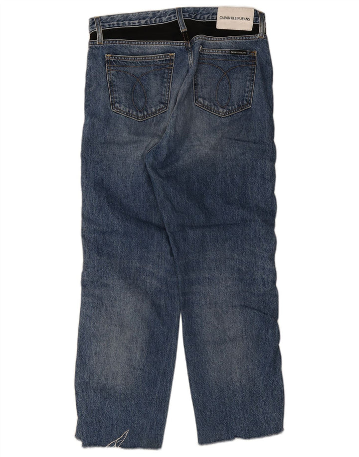 Calvin Klein Dame Straight Jeans W30 L26 Blå Bomuld