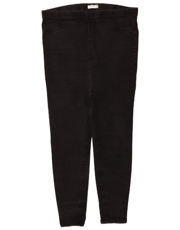 Marks & Spencer Dame Jegging Jeans UK 18 XL W38 L28 Sort Bomuld