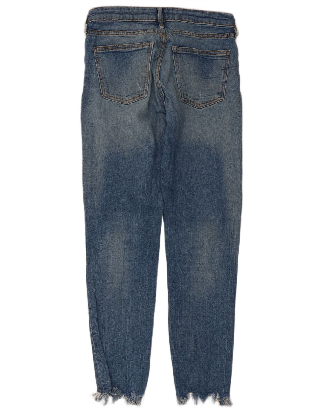 Zara Womens Distressed Slim Jeans EU 38 Small W28 L28 Blue