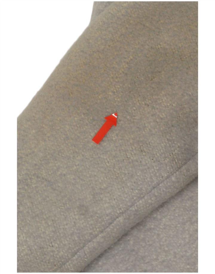 Zara Dame Oversized Dobbeltradet Frakke UK 6 XS Blå Flecked