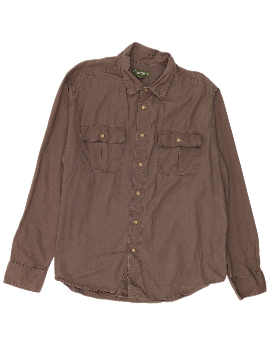 Eddie Bauer herreskjorte 2XL brun bomuld