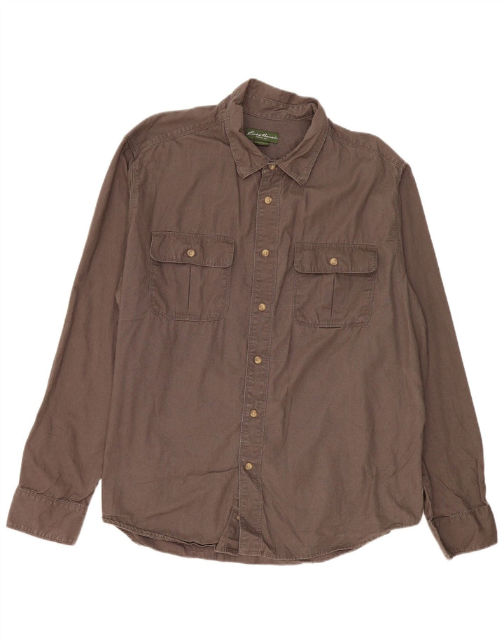 Eddie Bauer herreskjorte 2XL brun bomuld