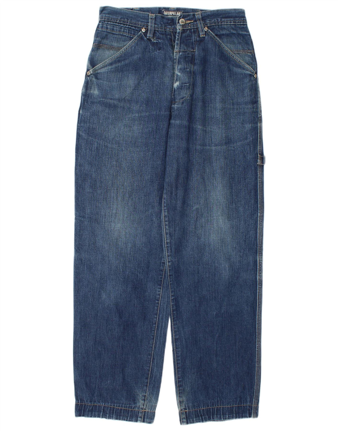 Caterpillar Herre Cargo Straight Jeans W28 L31 Blå Bomuld