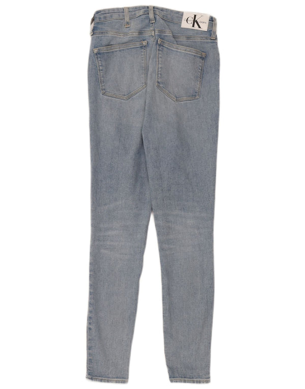 Calvin Klein Dame Højtalje Skinny Jeans W28 L28 Blå Bomuld