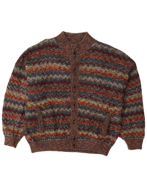 Vintage herretrøjetrøje 2XL flerfarvet stribet uld