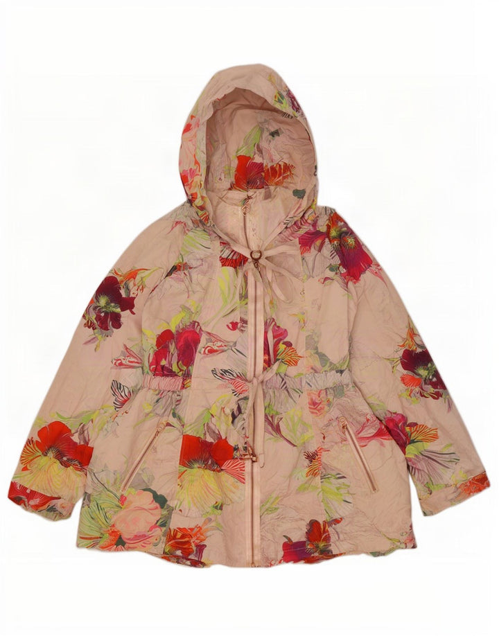 Ted Baker Regnjakke med hætte til kvinder størrelse 3 Medium Flerfarvet blomster