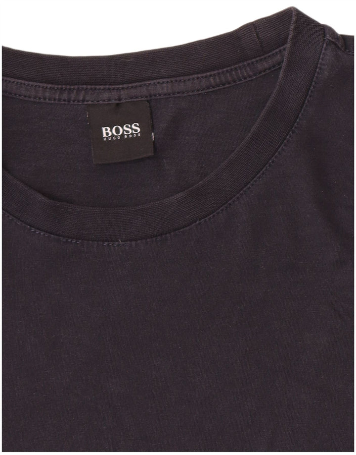 Hugo Boss Dame T-Shirt Top Stor Sort Bomuld
