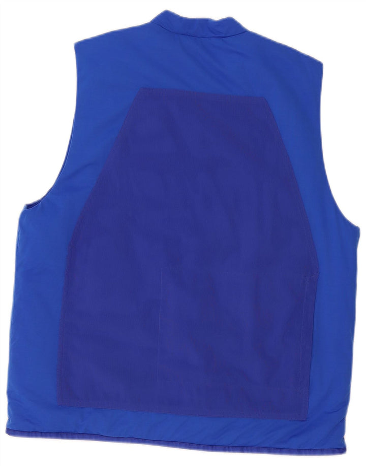 Adidas Herre Gilet UK 38 Medium Blue Colourblock Polyamid