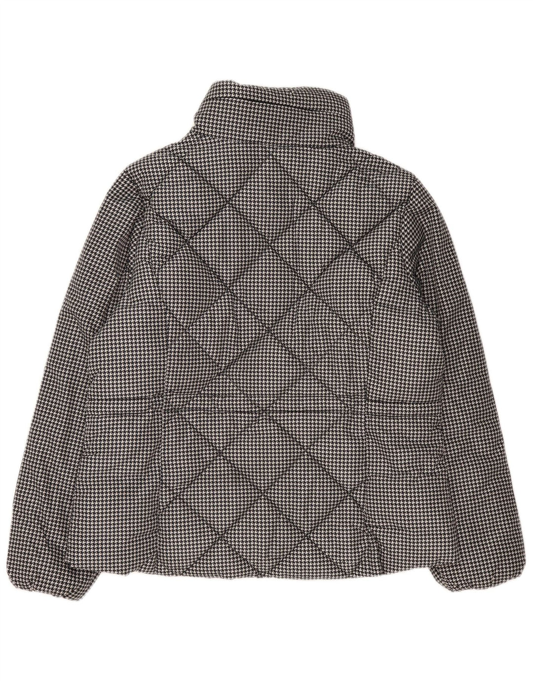 Marks & Spencer Quiltet jakke til kvinder UK 16 Large Black Houndstooth