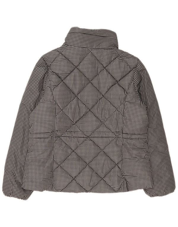 Marks & Spencer Quiltet jakke til kvinder UK 16 Large Black Houndstooth