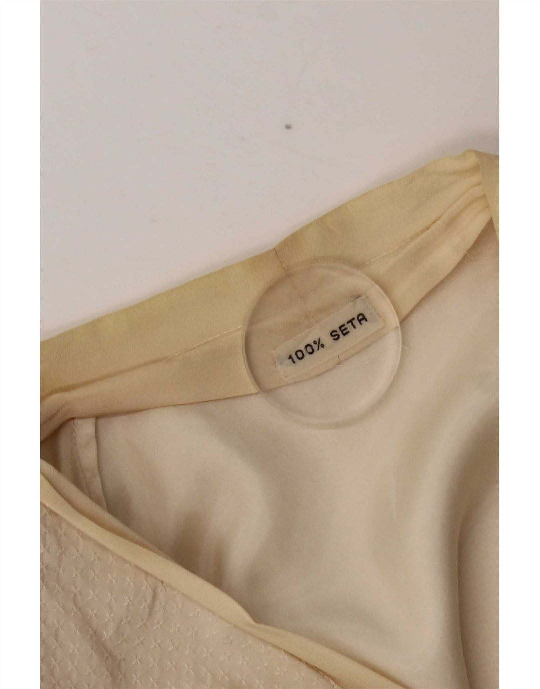 Vintage dame 3-knaps blazerjakke UK 14 Medium Beige Silke