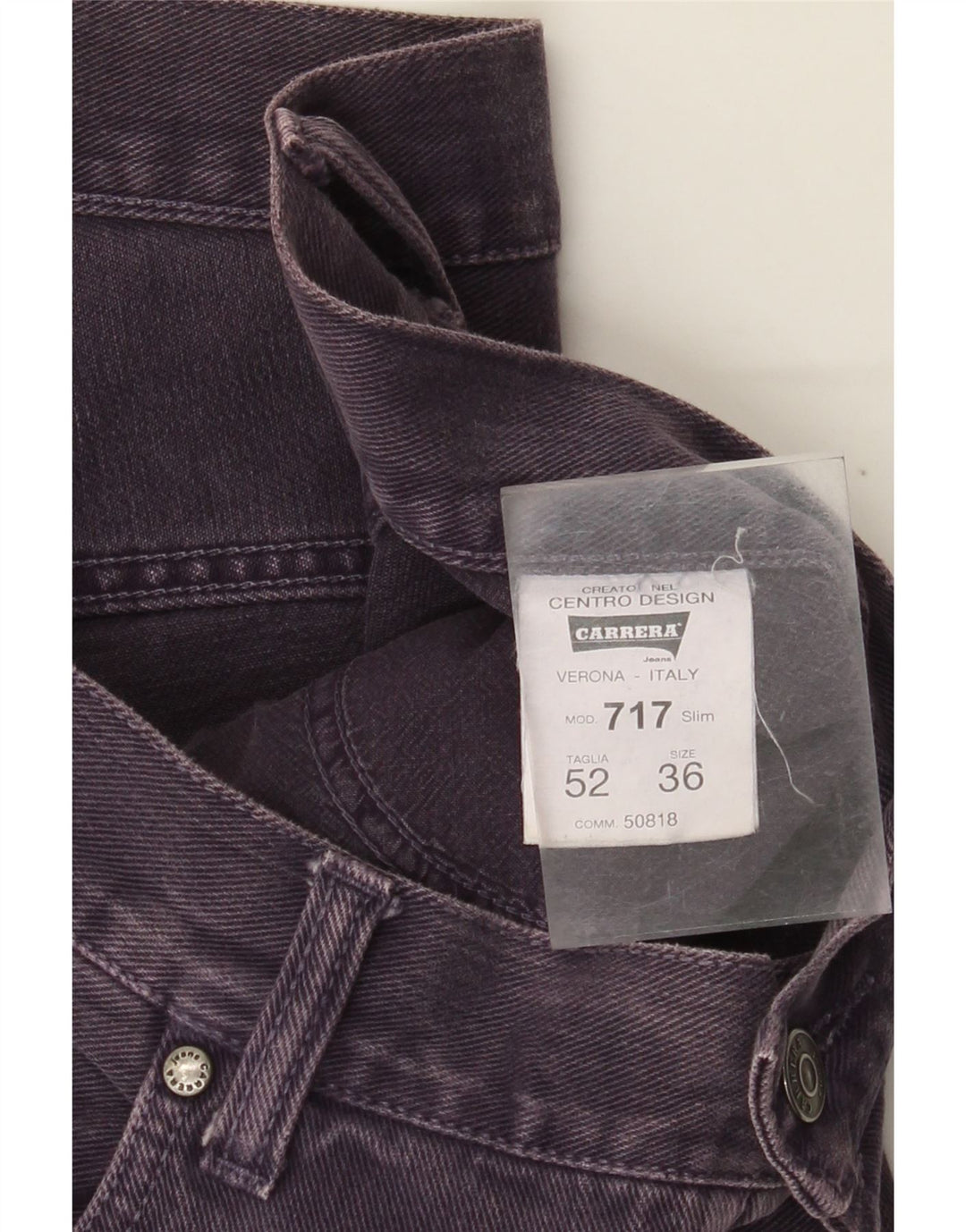Carrera Straight Jeans til mænd W36 L29 Lilla bomuld