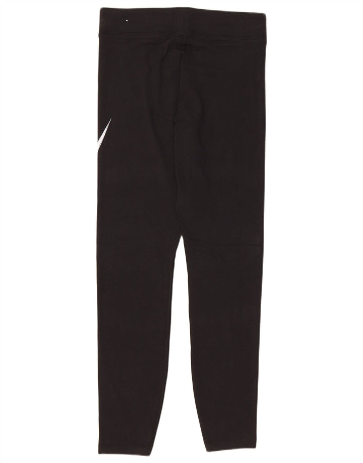 NIKE Grafiske Leggings til kvinder UK 12 Medium Sort Bomuld