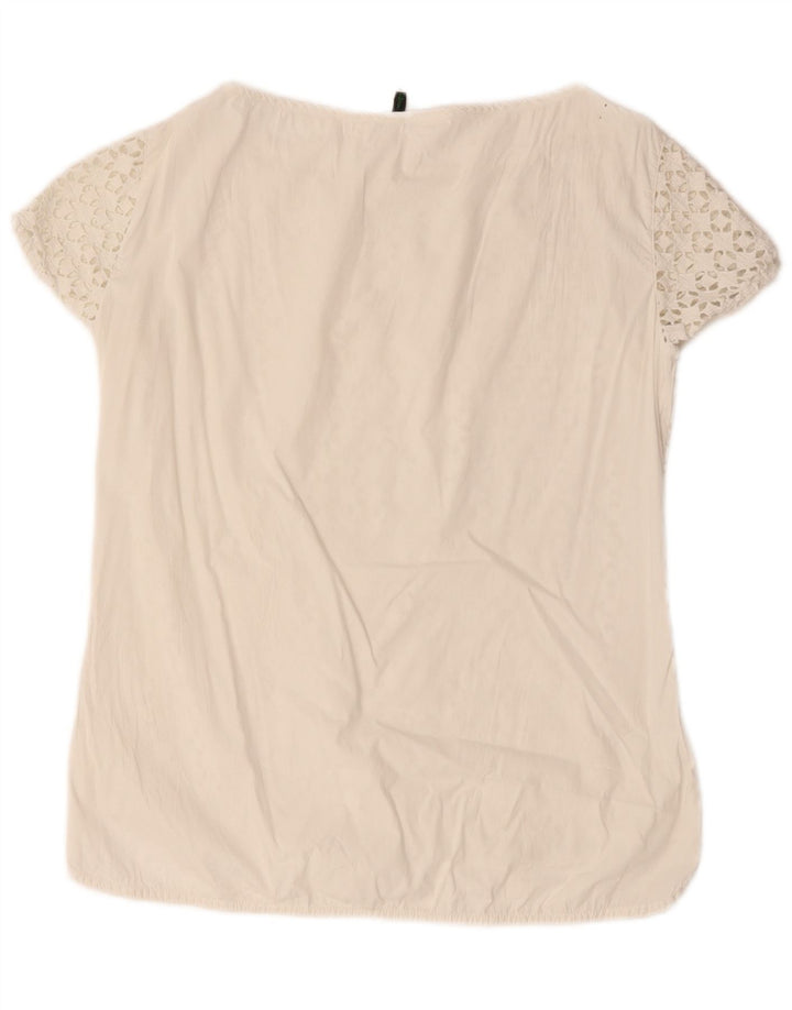 Benetton Damebluse Top UK 14 Medium White