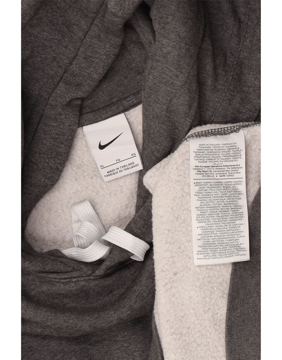 Nike Herre hættetrøje Jumper XL Grå Bomuld