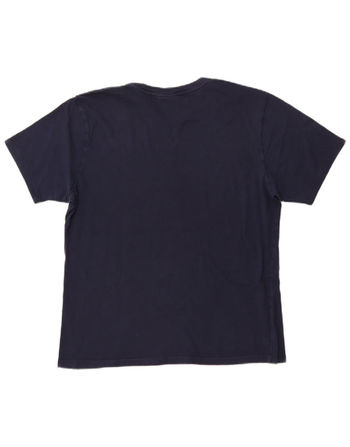 NORTH SAILS Herre grafisk T-shirt Top Medium Navyblå Bomuld