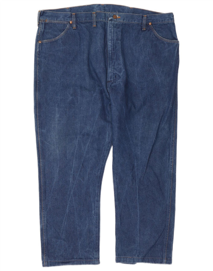 Wrangler Mens Cropped Straight Jeans W44 L26 Blå