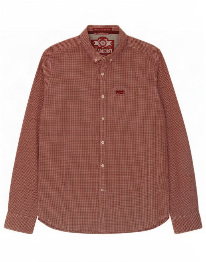 Superdry Herreskjorte Stor rød Gingham Bomuld