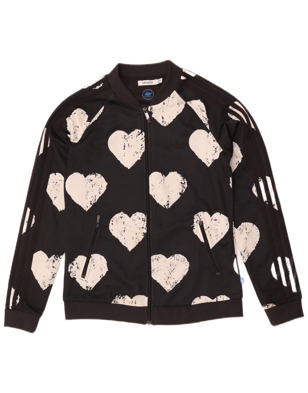 Adidas Grafisk træningsdragt topjakke til kvinder IT 42 Medium Black Heart